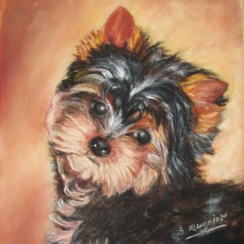 Pintura titulada "276-speedy-un-york-…" por Simone Mugnier, Obra de arte original, Pastel