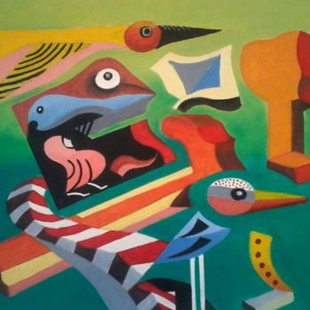 Peinture intitulée "Pato" par Domingos Siniscalchi Neto, Œuvre d'art originale, Huile