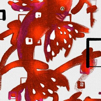 Цифровое искусство под названием "fish 101#" - Simone Tirelli, Подлинное произведение искусства, Цифровая живопись