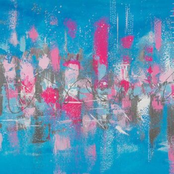 Malerei mit dem Titel "Blue Kiss" von Simone Urbanietz-Preiss, Original-Kunstwerk, Acryl