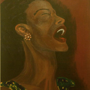 Painting titled "Lady of Song" by Simone, Original Artwork, Acrylic