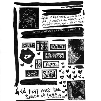 「The Space of Love -…」というタイトルの描画 Simoneによって, オリジナルのアートワーク