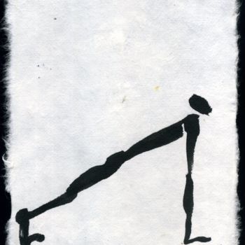 Painting titled "Plank Position" by Simone, Original Artwork