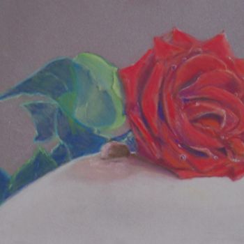 Peinture intitulée "ROSE" par Simonetti  Dit Sm, Œuvre d'art originale, Pastel