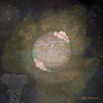 「Астрология. Космос」というタイトルのデジタルアーツ Olga Simonovaによって, オリジナルのアートワーク, 写真モンタージュ
