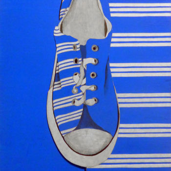 Painting titled "Chaussures" by Maria Iacuzzi (SIMPLE ART), Original Artwork, Gouache