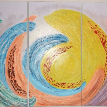 Peinture intitulée "la-grande-vague.jpg" par Oceanne, Œuvre d'art originale