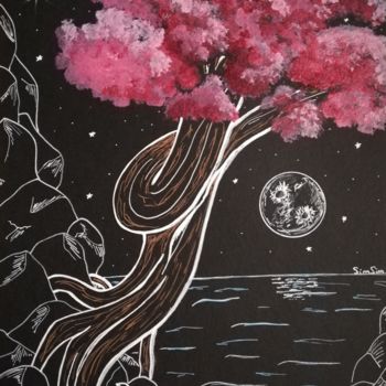 绘画 标题为“Arbre de meditation” 由Simsim, 原创艺术品, 丙烯