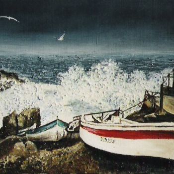 「Tempête en mer d'Ir…」というタイトルの絵画 Lark Sindiaによって, オリジナルのアートワーク