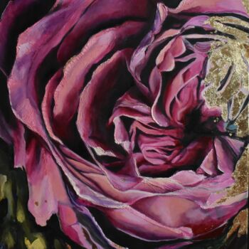 Schilderij getiteld "Flower" door Sindy Hirsch- Opitz, Origineel Kunstwerk, Olie