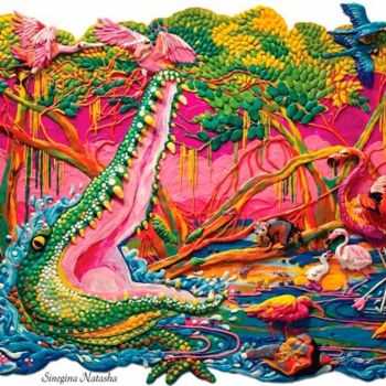 Картина под названием "Мангровые заросли" - Наталья Cинегина, Подлинное произведение искусства