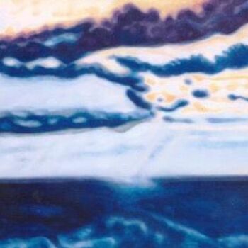 Painting titled "STORM ... sea turns…" by Sigrun Neumann (Sineu), Original Artwork, Oil
