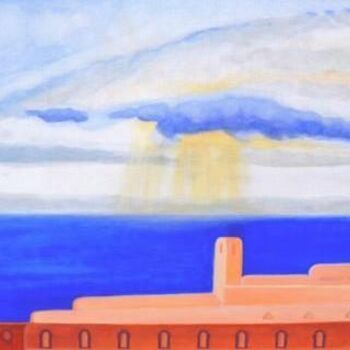 Painting titled "vue sur la mer ..." by Sigrun Neumann (Sineu), Original Artwork