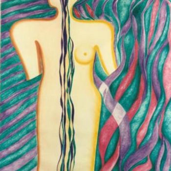 Painting titled "female-male energy…" by Sigrun Neumann (Sineu), Original Artwork, Acrylic