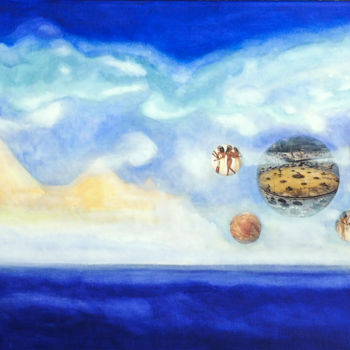 Malerei mit dem Titel "fliegende erinnerun…" von Sigrun Neumann (Sineu), Original-Kunstwerk