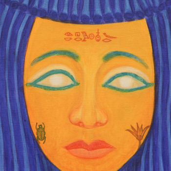 Картина под названием "pharaonische Impres…" - Sigrun Neumann (Sineu), Подлинное произведение искусства, Акрил
