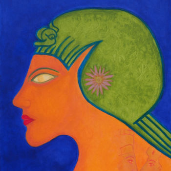 Peinture intitulée "pharaonische Impres…" par Sigrun Neumann (Sineu), Œuvre d'art originale, Acrylique