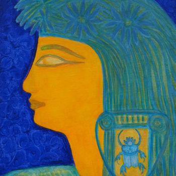 Peinture intitulée "pharaonische Impres…" par Sigrun Neumann (Sineu), Œuvre d'art originale, Acrylique