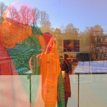 Arts numériques intitulée "femme orange" par Sigrun Neumann (Sineu), Œuvre d'art originale