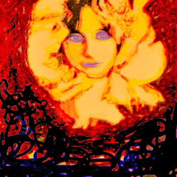 Digital Arts titled "lichtblume (fleur d…" by Sigrun Neumann (Sineu), Original Artwork, Digital Painting