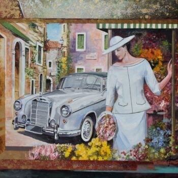 Painting titled "Mercedes-Benz 220 s…" by Sinisa Saratlic, Original Artwork, Acrylic