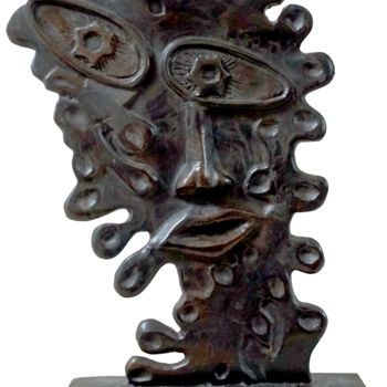 Sculpture titled "Yenda (Elle en lang…" by Sinkié., Original Artwork, Bronze