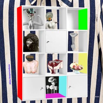Grafika cyfrowa / sztuka generowana cyfrowo zatytułowany „Alina Szapocznikow” autorstwa Sinkié., Oryginalna praca, Kolaż cyf…