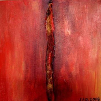 Painting titled "Wounded Icon #1" by Sio Montera, Original Artwork
