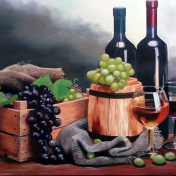 Pittura intitolato "Fruto da Vide" da Silvio Mendes, Opera d'arte originale, Olio