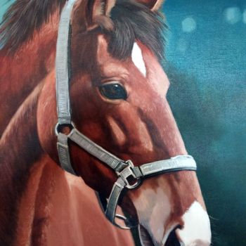 Pittura intitolato "Cavalo" da Silvio Mendes, Opera d'arte originale, Olio