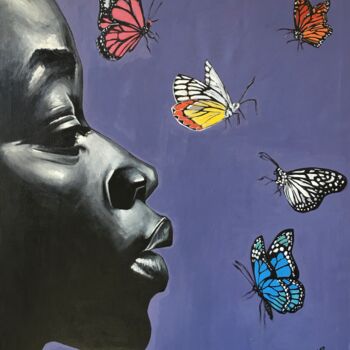 Peinture intitulée "Love" par Sisay Teshome, Œuvre d'art originale, Acrylique