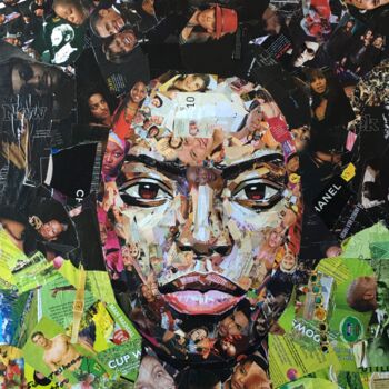 Collagen mit dem Titel "Collage art" von Sisay Teshome, Original-Kunstwerk, Collagen