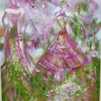 Pintura intitulada "demoiselles nature" por Sisca Couleurs, Obras de arte originais, Acrílico