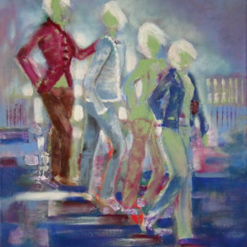 Painting titled "les copines" by Sisca Couleurs, Original Artwork, Acrylic
