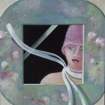 Pittura intitolato "regard en rose" da Sisca Couleurs, Opera d'arte originale, Acrilico