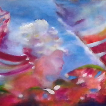 Peinture intitulée "Fille du vent" par Sisca Couleurs, Œuvre d'art originale, Acrylique