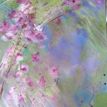 Malerei mit dem Titel "fleurs d'été" von Sisca Couleurs, Original-Kunstwerk, Acryl