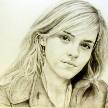 Painting titled "emma-watson-200ppp.…" by Sisco, Original Artwork, Oil