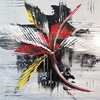 Картина под названием "plumes.jpg" - Sylvain Corvaisier, Подлинное произведение искусства, Масло