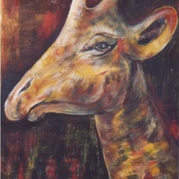Malarstwo zatytułowany „La Girafe” autorstwa Sylvie Briand, Oryginalna praca, Olej