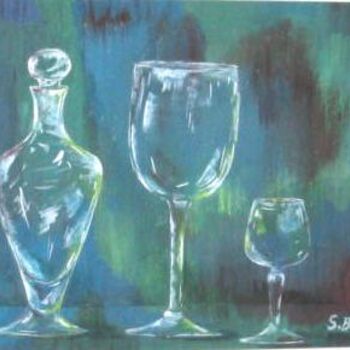 Painting titled "Transparence" by Sylvie Briand, Original Artwork, Oil