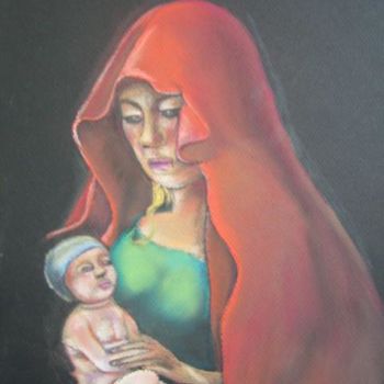 Peinture intitulée "Voile de lumière" par Sylvie Briand, Œuvre d'art originale