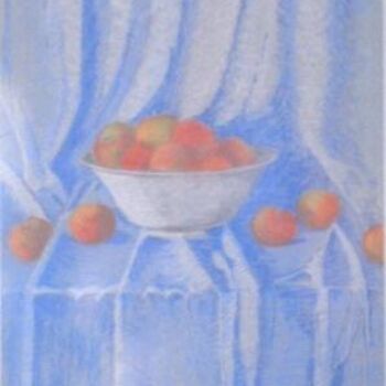 Peinture intitulée "Se draper de pommes" par Sylvie Briand, Œuvre d'art originale
