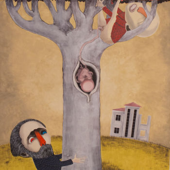 「The Tree of Life」というタイトルの絵画 Sissoによって, オリジナルのアートワーク, アクリル