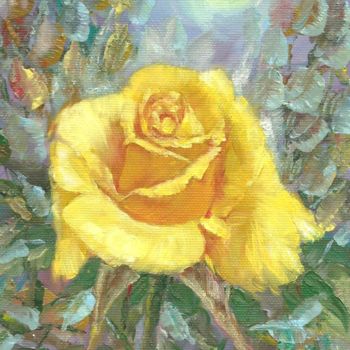 Картина под названием "Λουλούδια" - Athanasia P., Подлинное произведение искусства, Масло