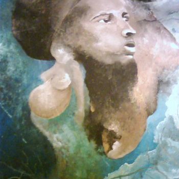 Painting titled "Rêve d'afrique" by Marina Gendry, Original Artwork
