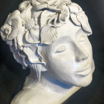 Sculpture titled "Le baiser" by Larisa Caloin, Original Artwork, Clay