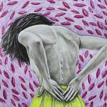 Картина под названием "Тупая боль" - Sitora Brejneva, Подлинное произведение искусства, Пастель