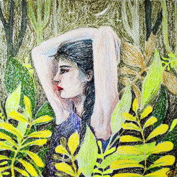 Peinture intitulée "Пробуждение" par Sitora Brejneva, Œuvre d'art originale, Pastel