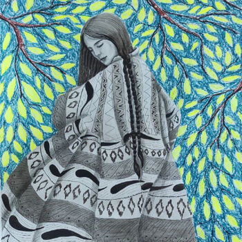 "Ветер, ветер подхва…" başlıklı Tablo Sitora Brejneva tarafından, Orijinal sanat, Pastel